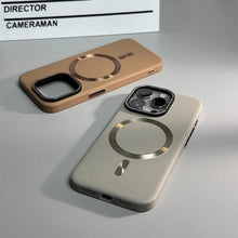 Luxo cor sólida fosco magnético caso de carga sem fio para magsafe para iphone 17 ar 16 15 14 13 12 pro max fino duro pc capa
