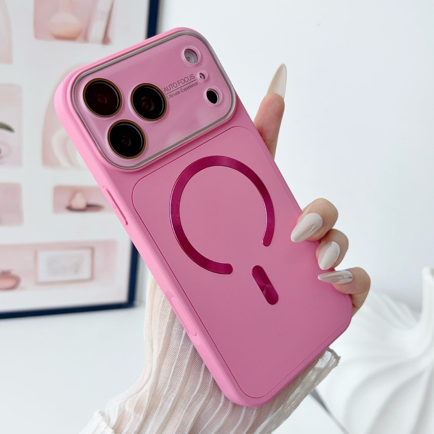 Capa magnética de visualização ampla para iPhone 18 Pro Max, compatível com  17, acabamento mate com toque aveludado, capa protetora líquida.
