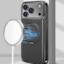 Capa de Celular de Alta Qualidade com Textura 360 e Suporte Magnético Giratório para iPhone 17, 16, 13, 12 Pro Max, 15, 14 Plus, com Anel Magnético e Carregamento Sem Fio