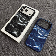 Kevlar Carbon Fiber Sea Wave Pattern PC Magnetic Case For iPhone 17 Air 16 Plus 15 14 13 12 Pro Max For Magsafe Frameless Cover