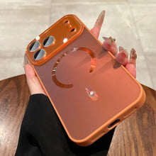 Matte Glitter Laser Magnetic Phone Case for iPhone 17 Air 13 14 15 16 Pro Max Magsafe Luxury Wireless Charging Protector Cover