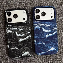 Kevlar Carbon Fiber Sea Wave Pattern PC Magnetic Case For iPhone 17 Air 16 Plus 15 14 13 12 Pro Max For Magsafe Frameless Cover
