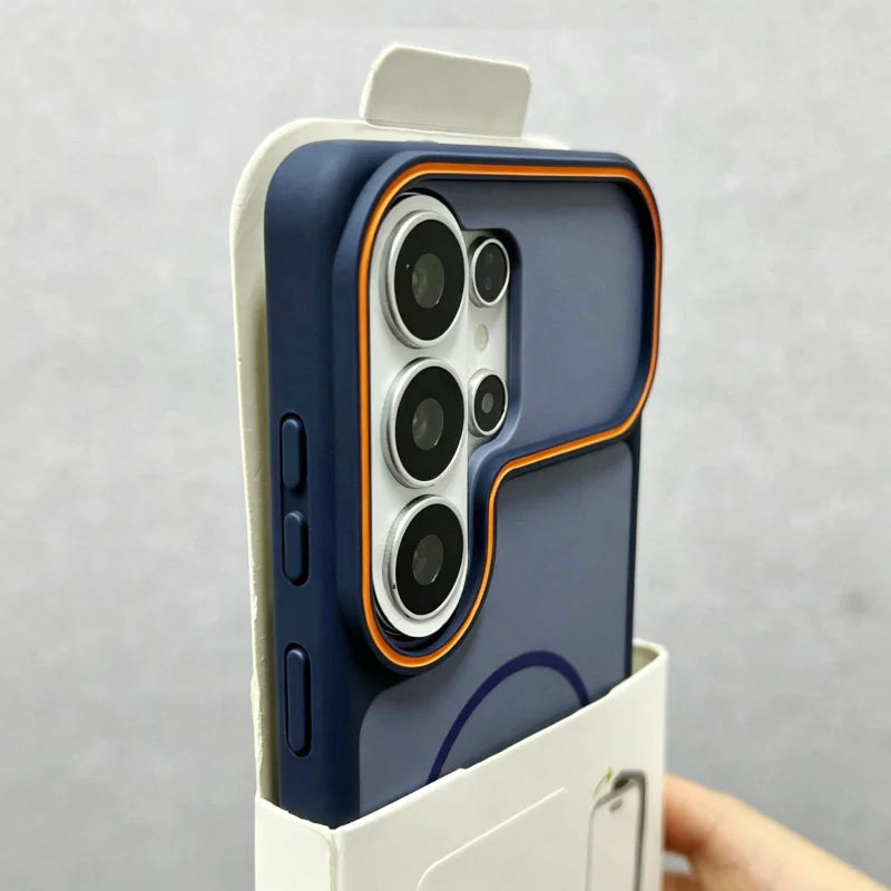 Luxury Silicone Magnetic Camera Protection Case For Samsung Galaxy S26 S25 S24 S23 Plus Ultra Wireless Charging Bumper Cover