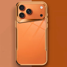 Deserto titânio chapeamento de ouro armadura caso de telefone para iphone 17 16 15 14 13 12 11 pro max ar completo à prova de choque claro duro capa traseira
