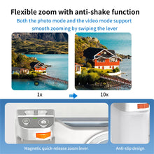 Zoom Magnetic Phone Grip with Fill Light Remote Control Handle Stabilizer Phone Holder for iPhone Android Video Recording Vlog