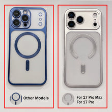 Para iphone 17 ar 16 15 14 13 pro max plus para magsafe caso de carregamento magnético do telefone para iphone 17 pro max lente protetor capa