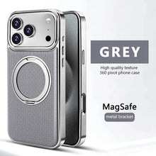 Capa de Celular de Alta Qualidade com Textura 360 e Suporte Magnético Giratório para iPhone 17, 16, 13, 12 Pro Max, 15, 14 Plus, com Anel Magnético e Carregamento Sem Fio