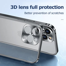 Capas de telefone de metal para iphone 12 13 14 15 16 17 pro max plus capa magnética moldura de alumínio escudo do telefone para iphone 17air 16plus