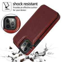 Carteira botão duplo com slot para cartão suporte flip capa de couro para iphone 16e 16 pro max 15 plus 14 13 12 mini 11 se3 se2 x xr 8 7
