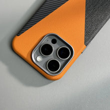 Capa de Couro na Moda com Cores Vibrantes para iPhone 16 16Pro Max 15 14 13 com MagSafe, Carregamento Sem Fio, Lente de Metal e Proteção Antichoque