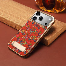 Capa de Celular Magnética com Suporte de Carregamento Sem Fio Denior Air Cork Butterfly Totem, Compatível com iPhone 17/16/15/14/13 Pro Max Plus