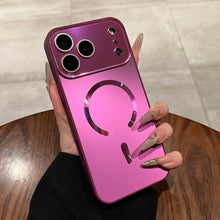 Matte Glitter Laser Magnetic Phone Case for iPhone 17 Air 13 14 15 16 Pro Max Magsafe Luxury Wireless Charging Protector Cover