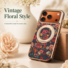 Denior para iPhone 17/16/15/14/13 Plus/Pro/Pro Max Flower Dream Totem Strap ajustável 360 °   Capa de telefone de cortiça com suporte de anel giratório