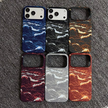 Kevlar Carbon Fiber Sea Wave Pattern PC Magnetic Case For iPhone 17 Air 16 Plus 15 14 13 12 Pro Max For Magsafe Frameless Cover
