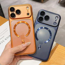 Capa Magnética Fosca Translúcida de Luxo para iPhone 17 Pro Max 17Pro Air, Compatível com Carregamento Sem Fio MagSafe, Capa Protetora