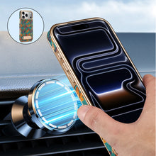 Capa de Celular Magnética com Suporte de Carregamento Sem Fio Denior Air Cork Butterfly Totem, Compatível com iPhone 17/16/15/14/13 Pro Max Plus