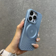 Capa Magnética Antichoque Fosca Cinza Titânio com Dissipação de Calor para iPhone 16 15 14 13 12 Pro Max MagSafe