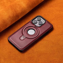 Capa de suporte de anel magnético de couro de luxo para iphone 16 pro max 15 14 plus 13 12 para magsafe oco logotipo suporte capa de negócios