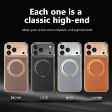Capa de Celular de Alta Qualidade com Textura 360 e Suporte Magnético Giratório para iPhone 17, 16, 13, 12 Pro Max, 15, 14 Plus, com Anel Magnético e Carregamento Sem Fio