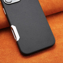 Para magsafe luxo negócios caso de telefone de couro para iphone 16 16pro max 16plus carregamento magnético sem fio fosco capa à prova de choque