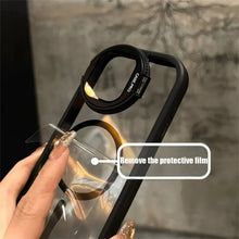 Camera Lens Protection Flip Bracket Stand For Magsafe Magnetic Case for iPhone 15 11 12 13 14 16 17 Pro Max Plus Clear Cover