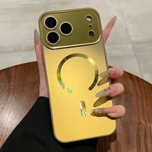 Matte Glitter Laser Magnetic Phone Case for iPhone 17 Air 13 14 15 16 Pro Max Magsafe Luxury Wireless Charging Protector Cover