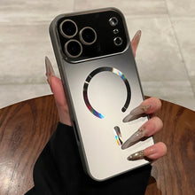 Matte Glitter Laser Magnetic Phone Case for iPhone 17 Air 13 14 15 16 Pro Max Magsafe Luxury Wireless Charging Protector Cover