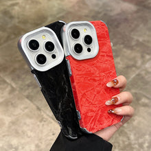 Neve montanha veludo pano tecido caso para iphone 17 ar 16 15 14 plus 13 12 11 pro max à prova de choque couro estético fosco capa