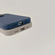 Capa de Flanela para iPhone 16 Pro Max 16Pro 17 15 com Carregamento Sem Fio, Capa Protetora de Microfibra
