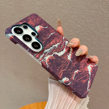 For Magsafe Wireless Charge Case For Samsung Galaxy S26 S25 S24 S23 FE Ultra Plus Carbon Fiber Sea WaveTexture Ultra Thin Cover