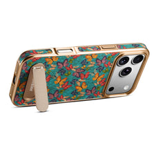 Capa de Celular Magnética com Suporte de Carregamento Sem Fio Denior Air Cork Butterfly Totem, Compatível com iPhone 17/16/15/14/13 Pro Max Plus