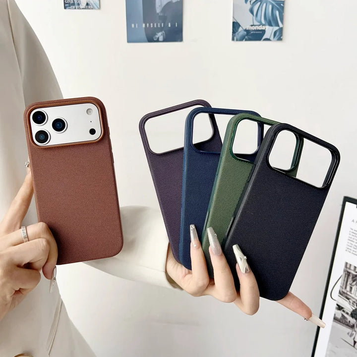 Capa de Tecido Original para iPhone 17 Air 16 15 14 13 Pro Max, Capa Magnética à Prova de Choque Matte para Magsafe