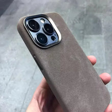 Capa de Flanela para iPhone 16 Pro Max 16Pro 17 15 com Carregamento Sem Fio, Capa Protetora de Microfibra