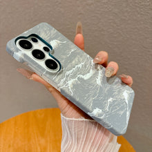 For Magsafe Wireless Charge Case For Samsung Galaxy S26 S25 S24 S23 FE Ultra Plus Carbon Fiber Sea WaveTexture Ultra Thin Cover