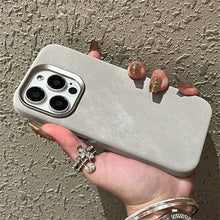 Capa de Flanela para iPhone 16 Pro Max 16Pro 17 15 com Carregamento Sem Fio, Capa Protetora de Microfibra