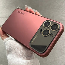 Luxury Mirror Glass Large Window Case for iPhone 17 Air 16 15 14 13 12 11 Pro Max Original AG Matte Shockproof Protective Funda