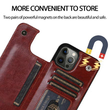 Carteira botão duplo com slot para cartão suporte flip capa de couro para iphone 16e 16 pro max 15 plus 14 13 12 mini 11 se3 se2 x xr 8 7
