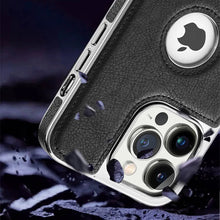 Luxo chapeamento pára-choques de couro dobrável kickstand caso telefone para iphone 16 15 11 12 13 14 pro max plus fino metal titular capa