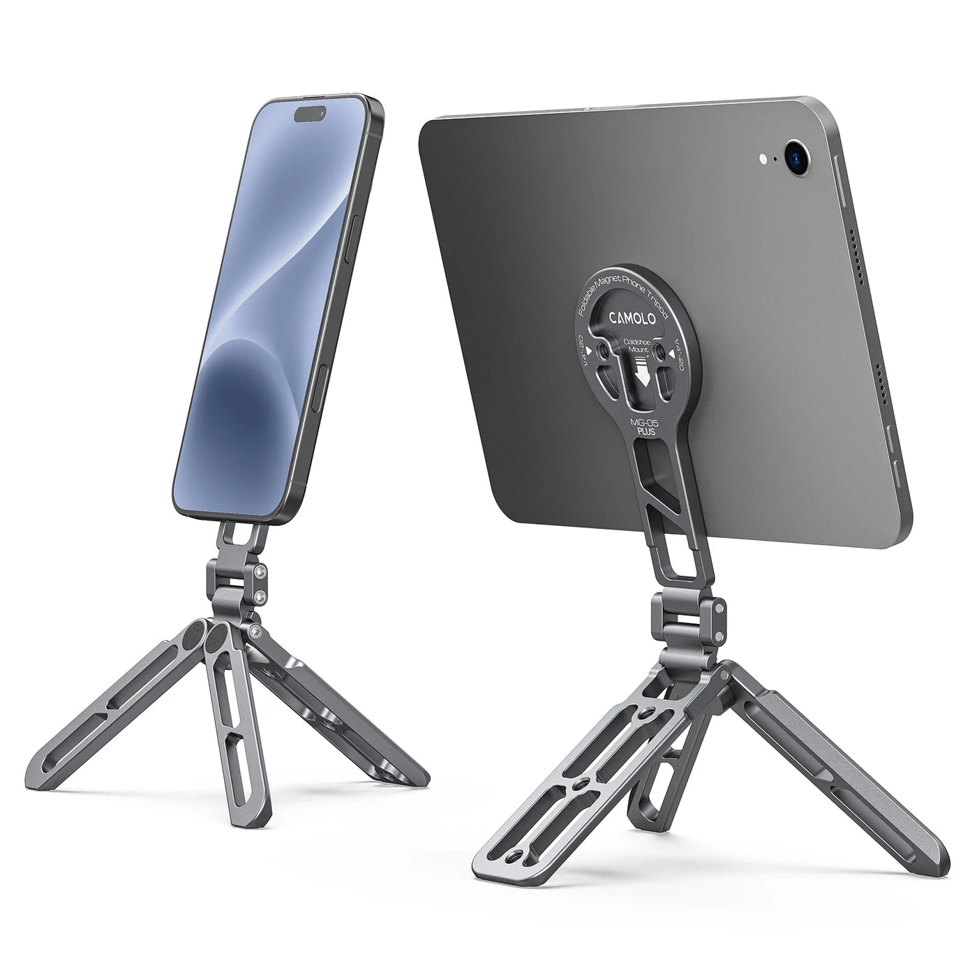 CAMOLO MG-05 PLUS for Magsafe Tripod Magnetic Phone Holder for iPhone iPad HUAWEI Desktop Phone Mount W/ Arca-Swiss for Tripod