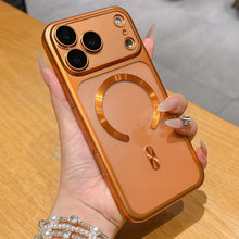 Capa Magnética Fosca Translúcida de Luxo para iPhone 17 Pro Max 17Pro Air, Compatível com Carregamento Sem Fio MagSafe, Capa Protetora