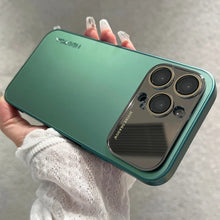 Luxury Mirror Glass Large Window Case for iPhone 17 Air 16 15 14 13 12 11 Pro Max Original AG Matte Shockproof Protective Funda