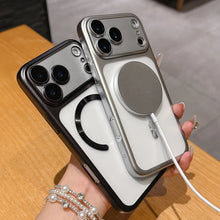 Capa Magnética Fosca Translúcida de Luxo para iPhone 17 Pro Max 17Pro Air, Compatível com Carregamento Sem Fio MagSafe, Capa Protetora