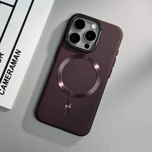 Luxo cor sólida fosco magnético caso de carga sem fio para magsafe para iphone 17 ar 16 15 14 13 12 pro max fino duro pc capa