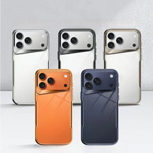 Deserto titânio chapeamento de ouro armadura caso de telefone para iphone 17 16 15 14 13 12 11 pro max ar completo à prova de choque claro duro capa traseira
